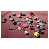 Beaded jewelry sigle earrings turqouise