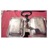 Silver plated covered buffet