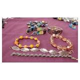 8 colorful stone / bead Bracelets