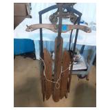 Vtg Wood and Metal Sled