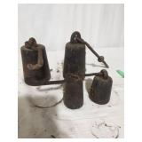 Set of 4 Antique Balance Scale Weights