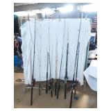 Lot of 11 Vtg Fishing Poles