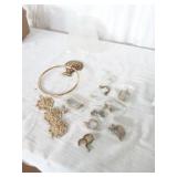 Brass-Tone Towel Ring, and Drawer Pulls