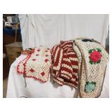 Vtg Crocheted Blankets and More