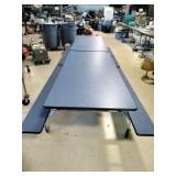 Old School Lunch Table with Attached Benches