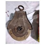 Vintage Metal and Wood Pulley