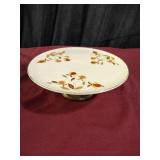 Vtg Hall China Autumn Leaf Cake Stand