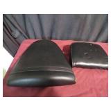 Vtg Single Motorcycle Seat and Backrest