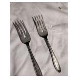 Silverplated dessert forks