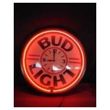Bud Light Neon Clock