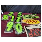 Vinyl  Numbers for cars and windows