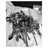 Large lot of stainless steel silverware
