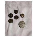 Cincinnati Bus Tokens and other tokens