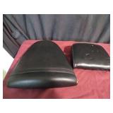 Vtg Single Motorcycle Seat and Backrest
