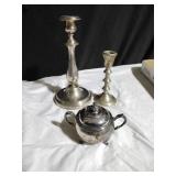 Pair of Silverplate Candlestick Holders