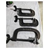 3 Vintage C-Clamps
