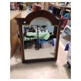 Vtg Wood Frame Wall Mirror