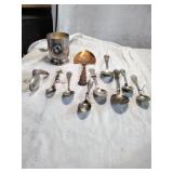 Silverplated Souvenir Spoons and Cup