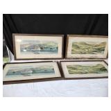 Vtg Prints From Victoria Stratton Restaurant