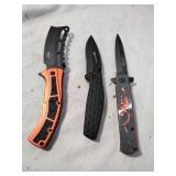 3 Folding Pocket Knives