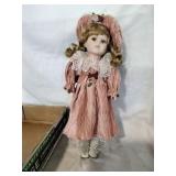1990's Porcelain Rebecca Doll