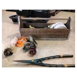 Large Wood Open Toolbox with Handle