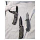 Lot of 3 Folding Pocket Knives
