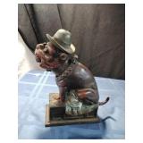 Ole Puffer Cast Iron Mechanical Bank