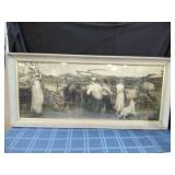 Antique Etching "The Harvest Moon"