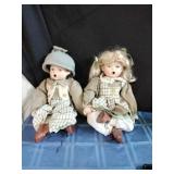 Goldenvale Brother and Sister Porcelain Dolls