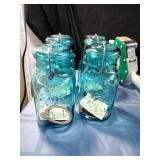 NOS Ball Mason Jars Blue (4)