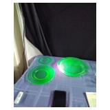 Anchor Hocking Uranium Glass Cake Plate