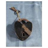 Antique  Mallory Wheeler Lock & Key