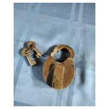 Antique Eagle Padlock and Key