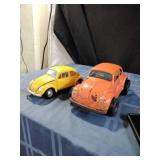 Pair of Vtg Volkswagen Beetles
