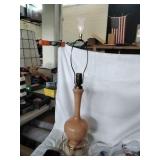 Vtg Aladdin Peach Alacite Glass Lamp G336