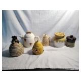 Honey Jars and Teapot.