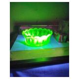 Jefferson Glass Uranium Glass Bowl.