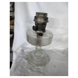 Aladdin Colonial clear glass oil lamp,