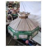 Vtg Tiffany Style Slag Glass Shade