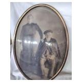 Antique Photo in Metal Oval Frame