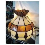 Tiffany Style Hanging Slag Glass Light