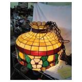 Tiffany Style Slag Glass Hanging Light.