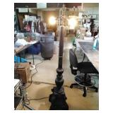 Hand Carved Wooden Floor Lamp