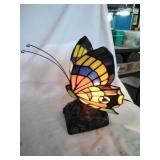 Modern Butterfly Slag Glass Lamp