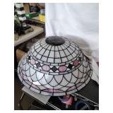 Large Tiffany Style Slag Glass Shade