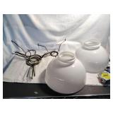 Aladdin Shade Holders and 2 White Shades