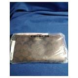 New Coach Signature Double Zip Wallet