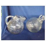 Owens-Illinois Swirled Clear Glass Jug