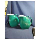 Pair Of Hall Pottery Water Pitchers